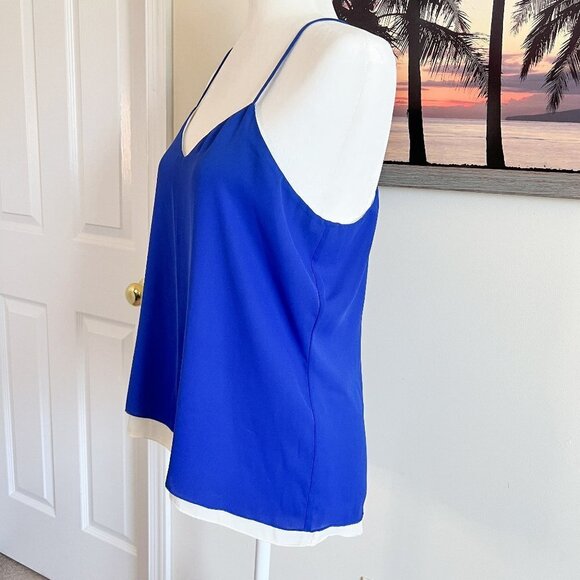 Women's Candie's Tank | Blue & White | Reversible | Large | 100% Polyester - Picture 3 of 10
